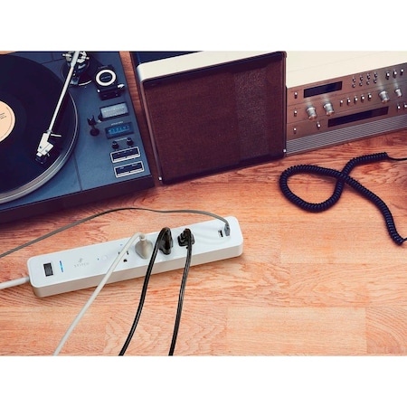 Monoprice STITCH by Wireless Smart Power Strip 4 Outlet 2 USB Ports 2.1A AC 15A 34082